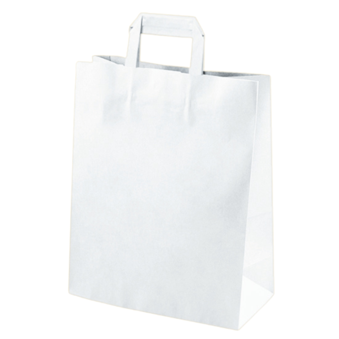 Papiertaschen mit Flachhenkel 37 x 32 x 16 cm Papiertragetaschen - 300 Stück