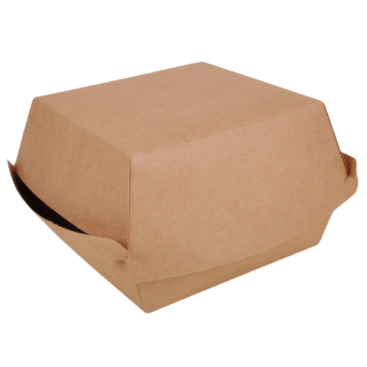 Burgerbox L aus Frischfaser 12 x 12 x 7 cm kompostierbar, braun - 250 Stück