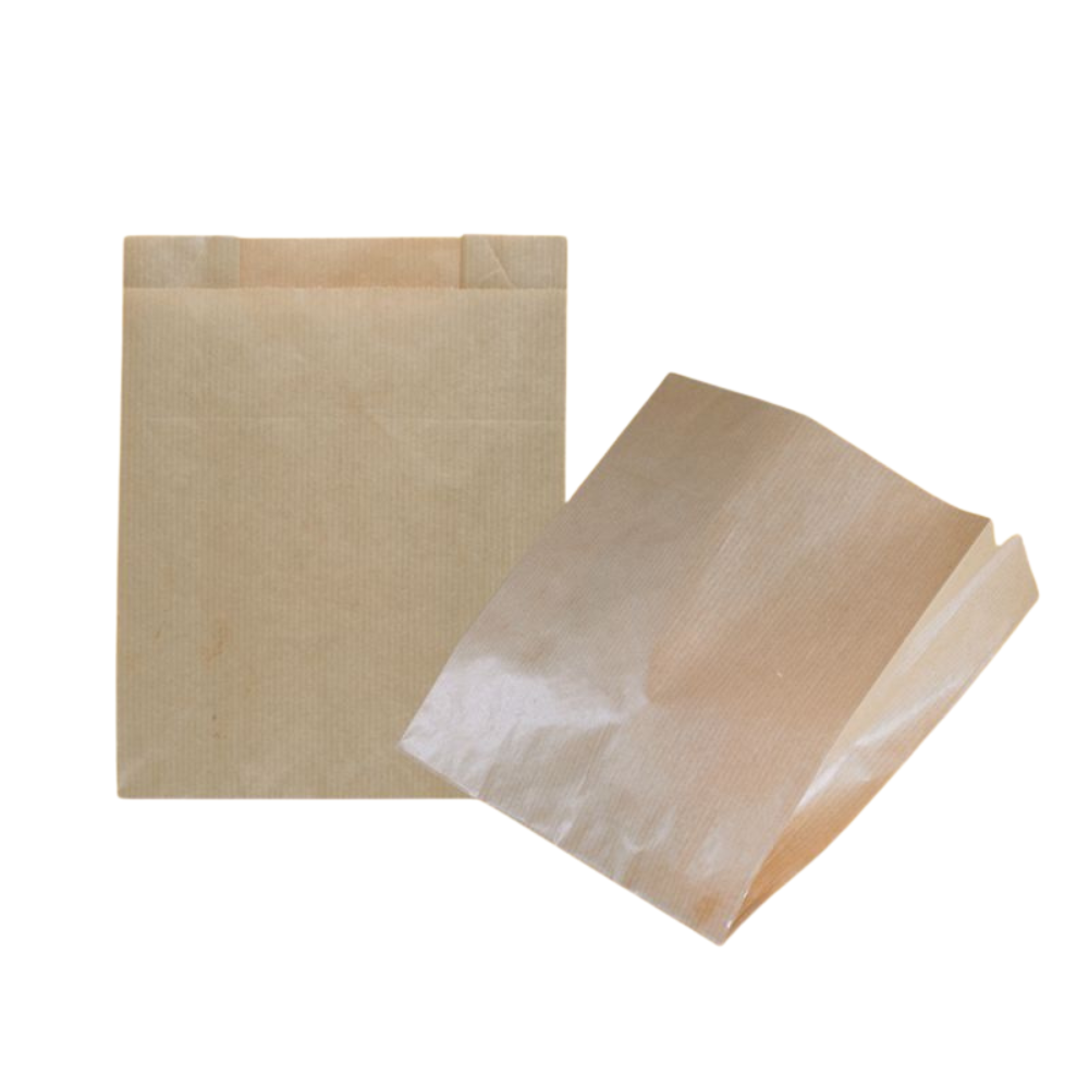 Bäckerfaltenbeutel 20 x 20 cm Bäckerbeutel braun - 2500 Stück