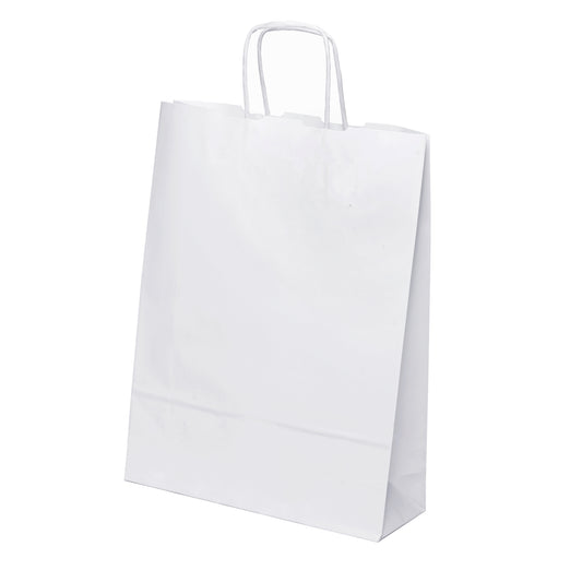 Papiertaschen mit Flachhenkel  33 x 25 x 8 cm Papiertragetaschen - 300 Stück