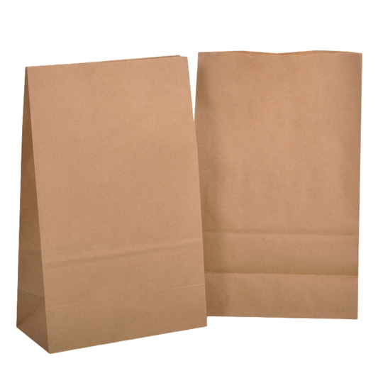 Blockbodenbeutel 31 x 19 x 10 cm aus Kraftpapier braun - Lunchtüte - 1400 Stück