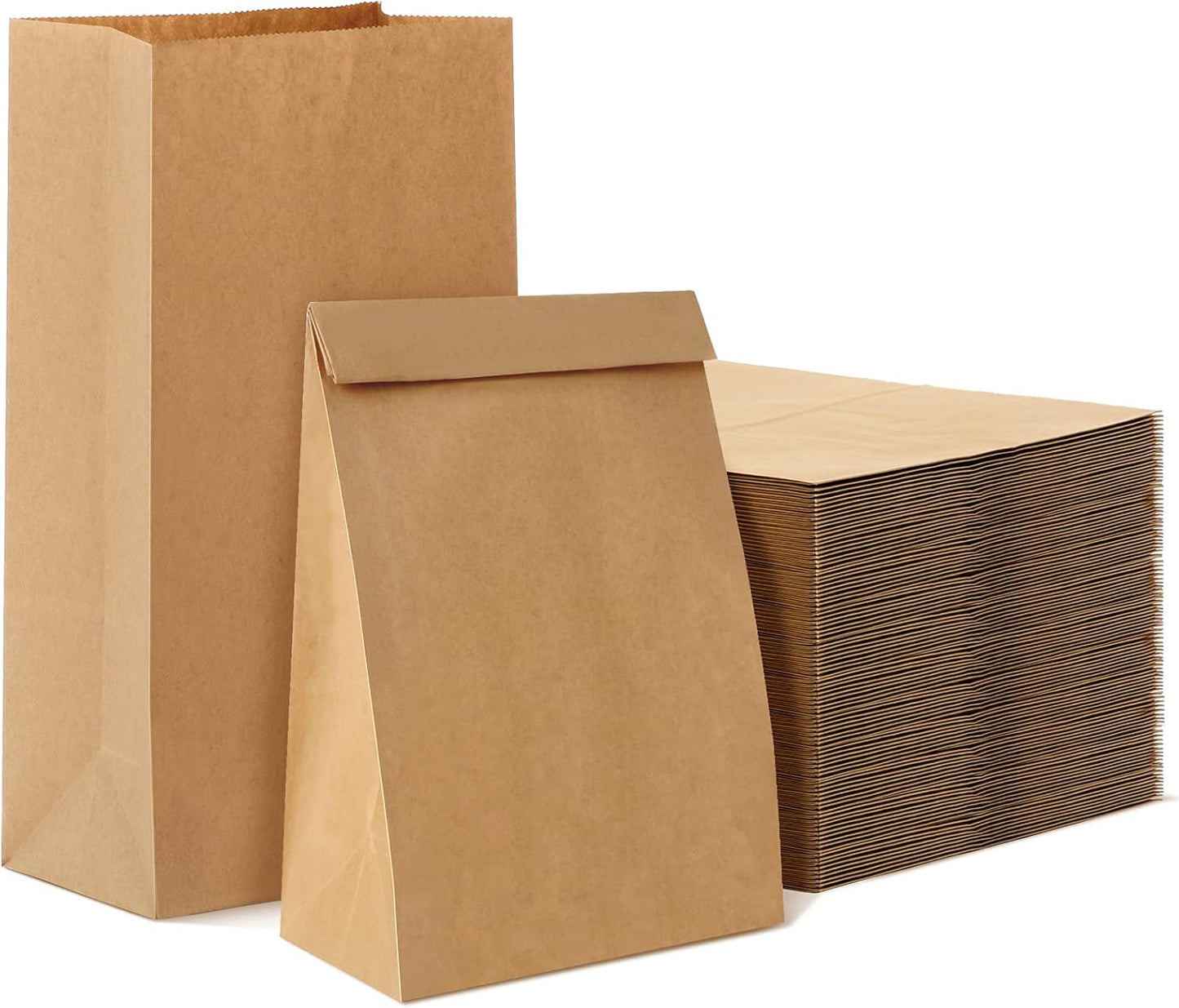 Blockbodenbeutel 15 x 26 x 9 cm aus Kraftpapier braun - Lunchtüte - 1600