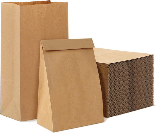 Blockbodenbeutel 15 x 26 x 9 cm aus Kraftpapier braun - Lunchtüte - 1600