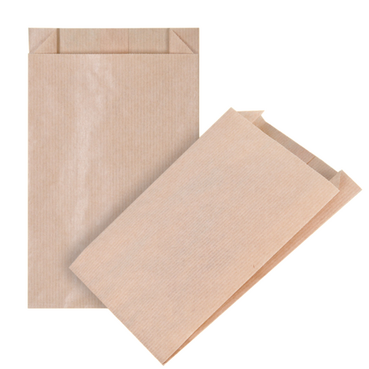 Bäckerfaltenbeutel 10 x 16 cm Bäckerbeutel braun - 5000 Stück
