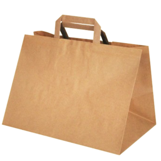 Papiertaschen mit breitem Boden „Take Away“  32 x 24 x 22 cm - 300 Stück