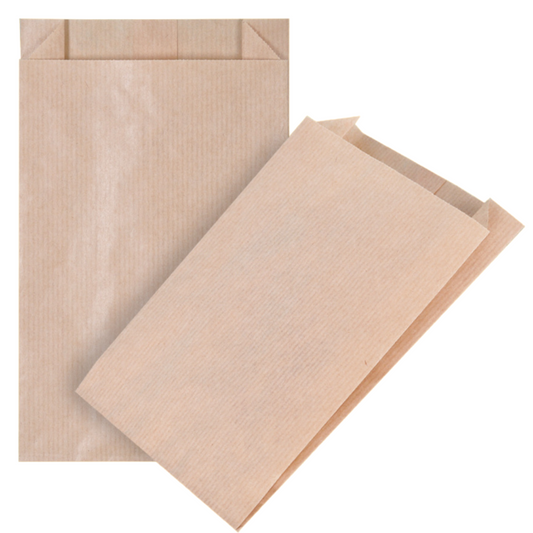 Bäckerfaltenbeutel 12 x 20 cm Bäckerbeutel braun - 3000 Stück