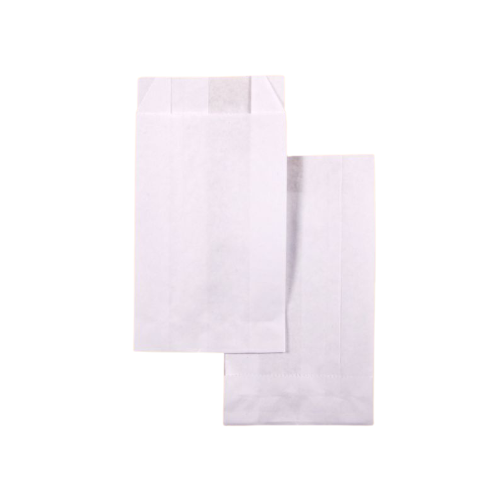 Bäckerfaltenbeutel 8 x 15 cm Weiße Bäckerbeutel - 6000 Stück